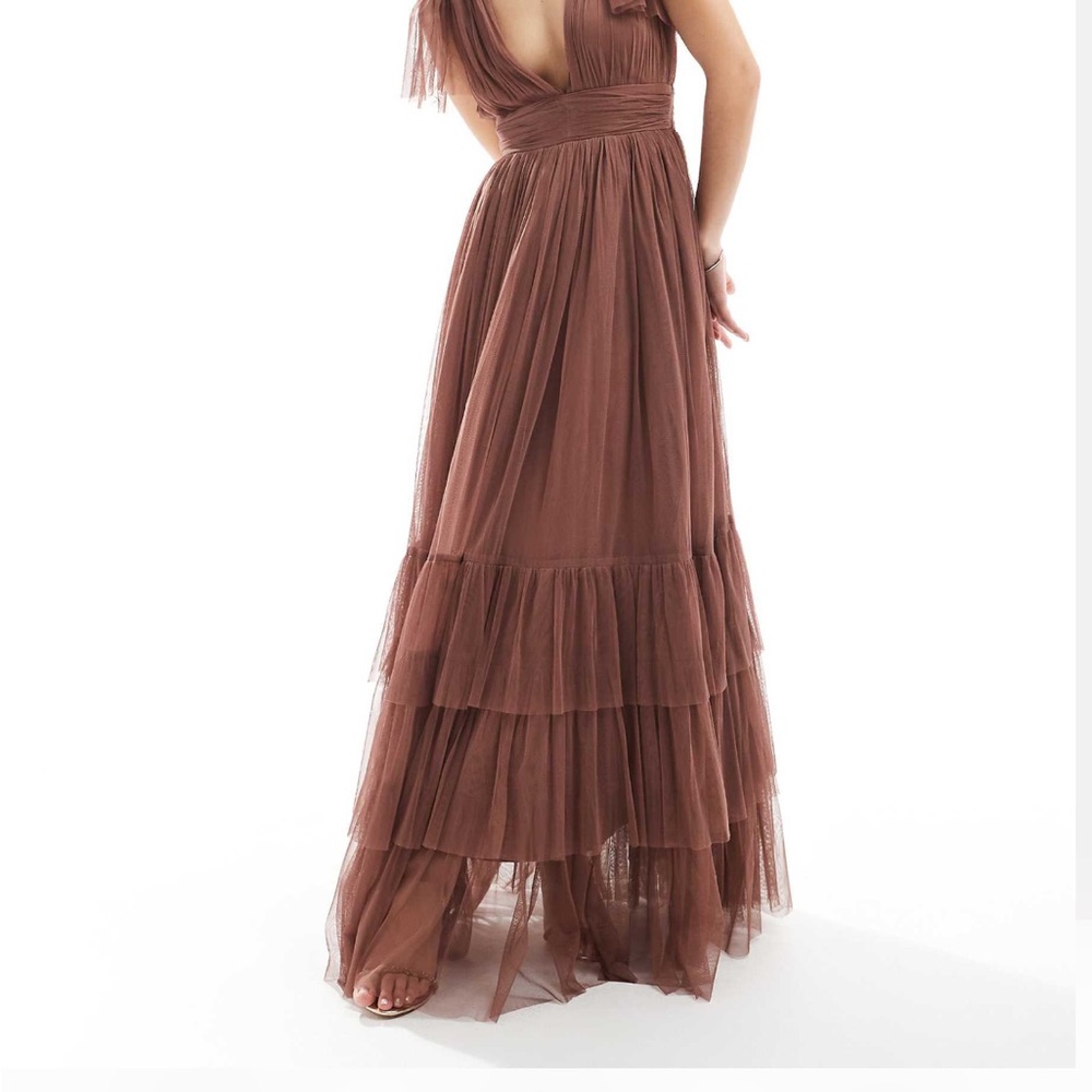 Madison Maxi Dress in Warm Brown